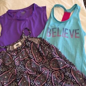 3 girl’s size 10 tanks